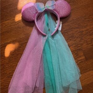 Disney Pink and Green Minnie Mouse Ears Headband